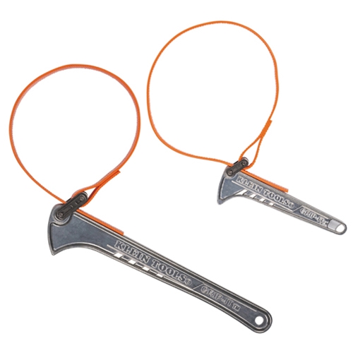 Klein Grip It Strap Wrench 2 Piece Set With 6 Inch And 12 Inch Handles SHBKIT