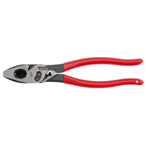 Milwaukee USA MADE Dipped Grip 9 Inch Lineman Pliers With Crimper & Bolt Cutter MT500C