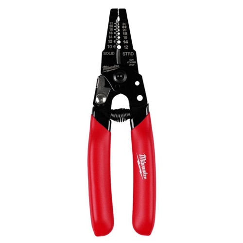Milwaukee 10 to 24 AWG Compact Dipped Grip Wire Stripper & Cutter 48-22-3043