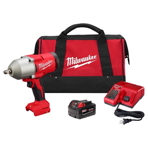 Milwaukee M18 Brushless 1/2 Inch High Torque Impact Wrench With Friction Ring Kit 2666-21B