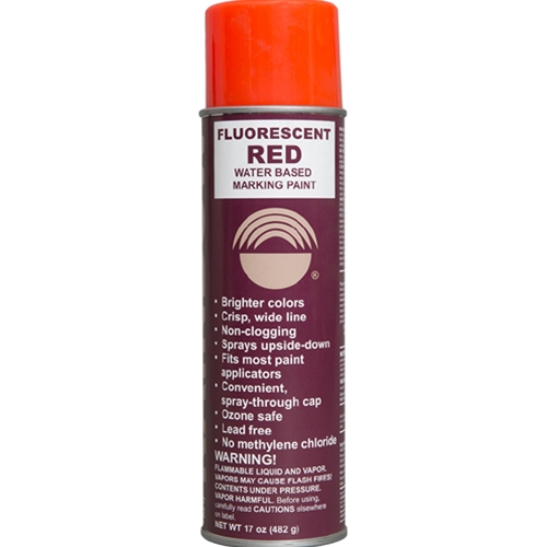 Rainbow Technology Water-Based Marking Paint Fluorescent Red 17 ounce Aerosol Can 4632