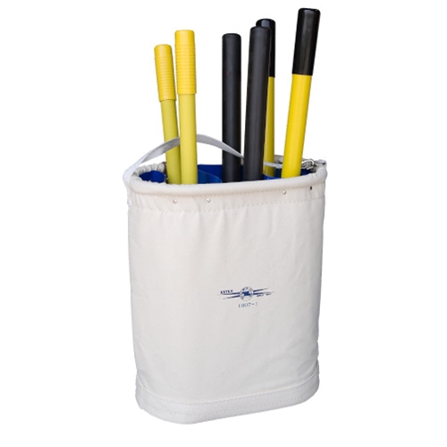 Tall Hard Side Divided Canvas Aerial Tool Bucket