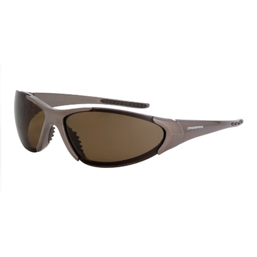 Crossfire Core Safety Glasses with Mocha Brown Frame and Polarized Brown Lens 
